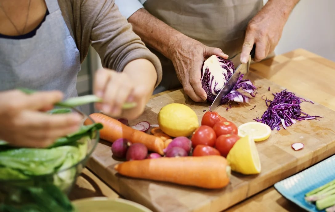 older adults cooking